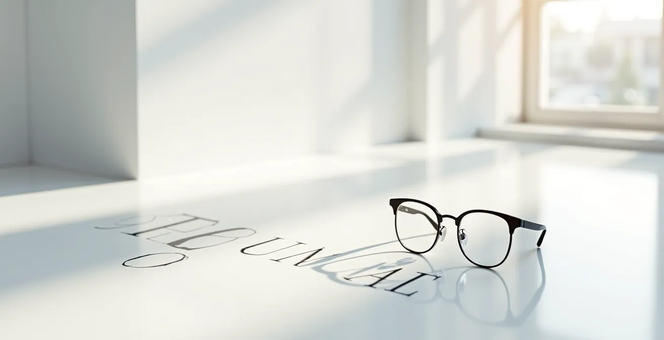 Vue minimaliste d'un calendrier avec des lunettes posées dessus symbolisant les délais de renouvellement