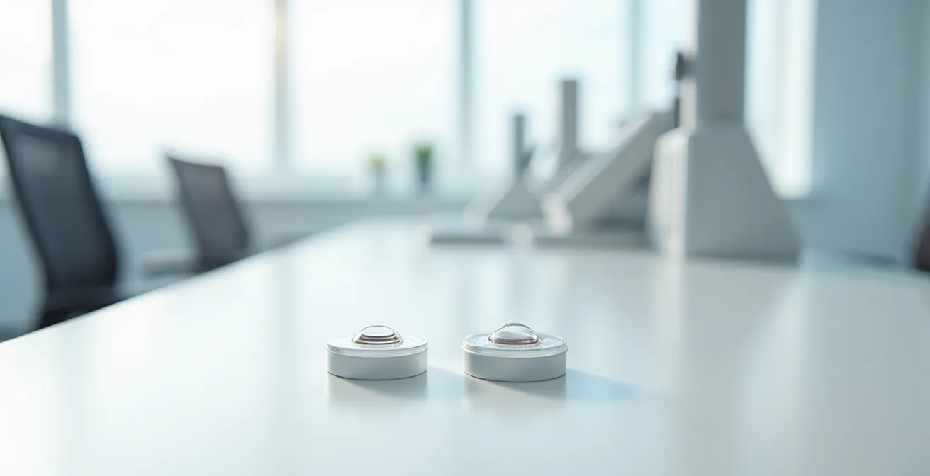 Comparaison visuelle entre lentille rigide cornéenne et lentille sclérale sur l'œil