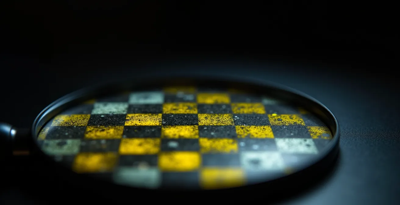 Gros plan sur un écran de loupe électronique montrant différents modes de contraste colorés