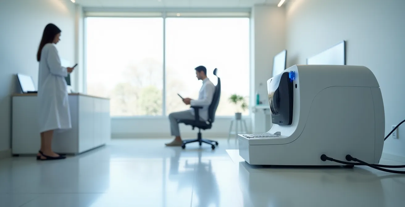 Équipement de topographie cornéenne lors d'une adaptation de lentilles rigides
